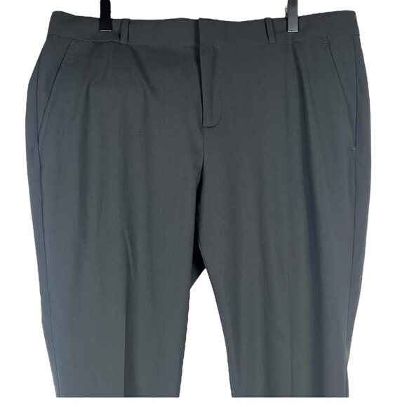 NWT Banana Republic Ryan Slim Straight-Fit Washable Wool-Blend Pants Black Sz 14 - Picture 2 of 15